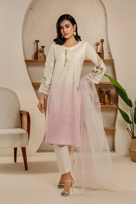Picture of Khubsurat - 3 Piece Ready To Wear - Lilac - 3671-KH-CT - Available at Raja Sahib