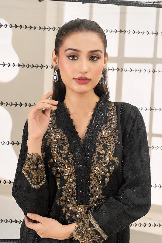 Picture of Khubsurat - Dastaan - 3 Piece Ready To Wear - Black - 3841-KH-OR-NT - Available at Raja Sahib