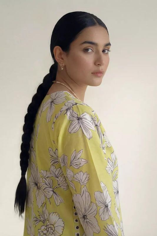 Picture of Peelu - 3 Piece - Stitched Lawn Suit Golden Clover - Available at Raja Sahib