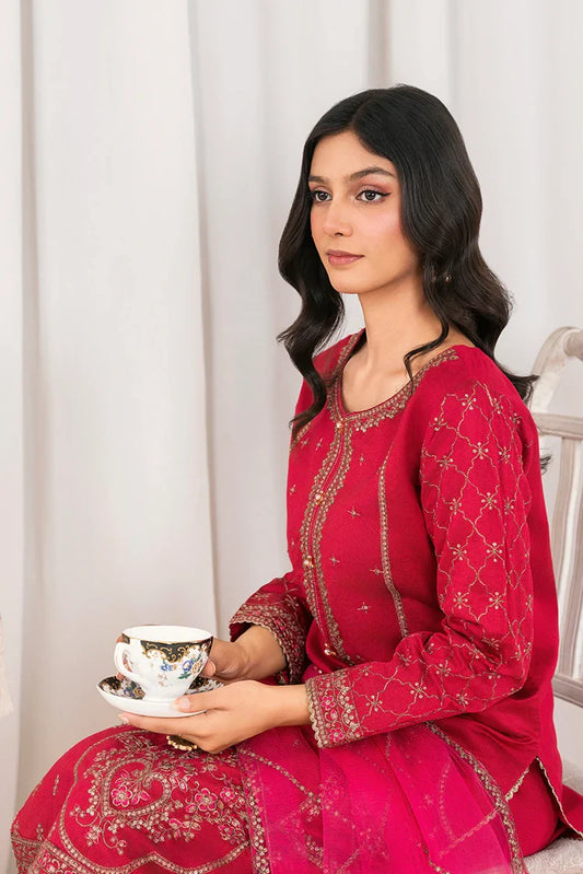 Picture of Khubsurat - 3 Piece Stitched Embroidered - Shocking Pink - 4041-KH-SKTN - Available at Raja Sahib