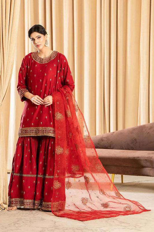 Picture of Ellena - 3-PC Stitched Embroidered Suit - Available at Raja Sahib