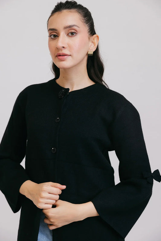 Picture of Ellena - Full Sleeves Round Neck Cardigan Sweater - Available at Raja Sahib