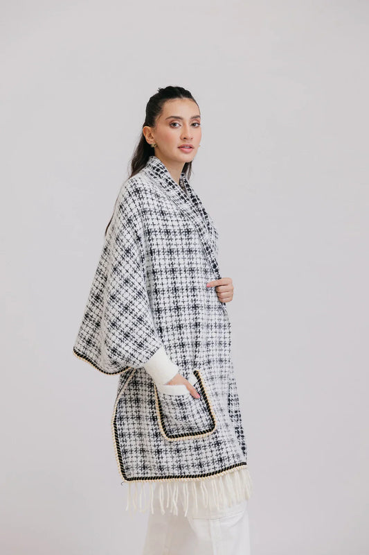 Picture of Ellena - Fall Poncho Capes with Front Pockets - Available at Raja Sahib