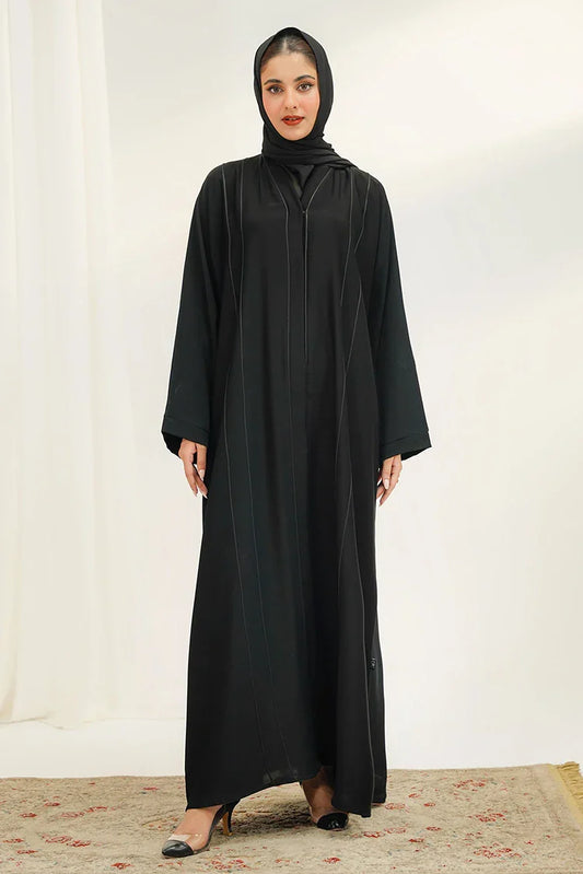 Picture of Divinely Crafted - Bella Abaya - Buttoned Up - Available at Raja Sahib