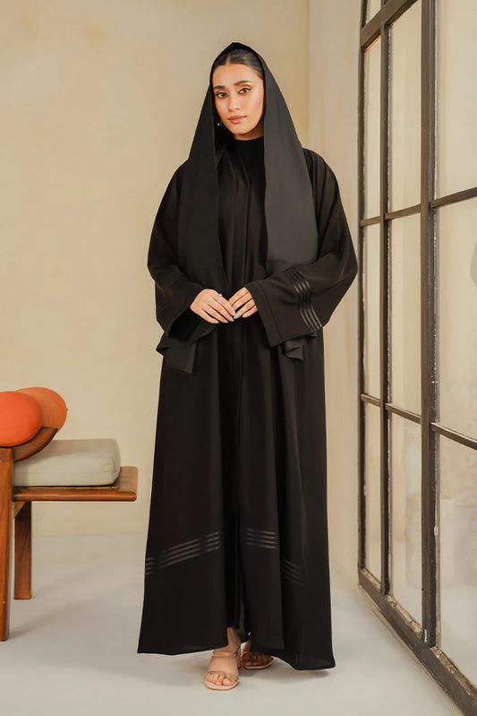 Picture of Divinely Crafted - Ava Abaya Set - Buttoned Up - Available at Raja Sahib