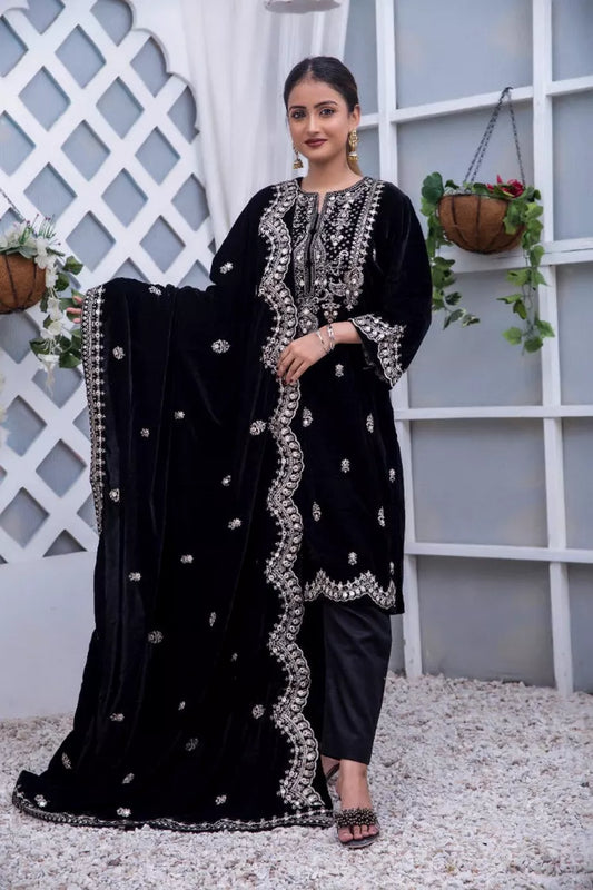 Silcot - Zeenat Velvet Shawl