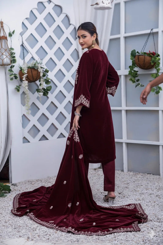 Silcot - Regal Sapphire Velvet Shawl