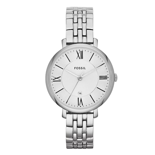 Picture of Fossil Jacqueline Silver Stainless Steel White Dial Quartz Watch for Ladies - ES3433 - Available at Raja Sahib