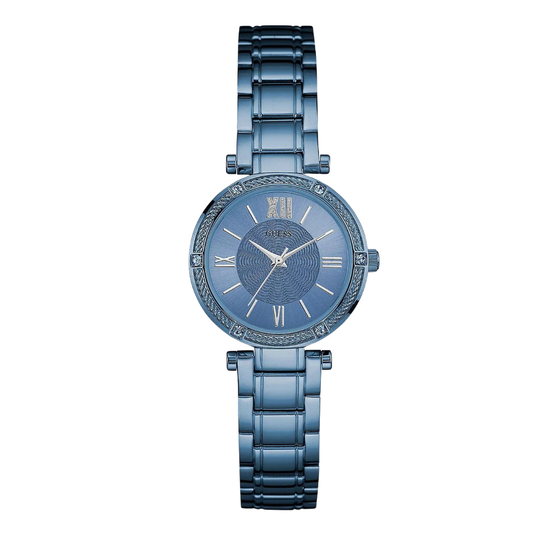 Guess Park Ave Blue Stainless Steel Blue Dial Quartz Watch for Ladies - W0767L4