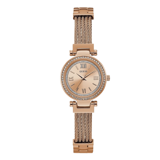 Guess Mini Soho Rose Gold Stainless Steel Rose Gold Dial Quartz Watch for Ladies - W1009L3