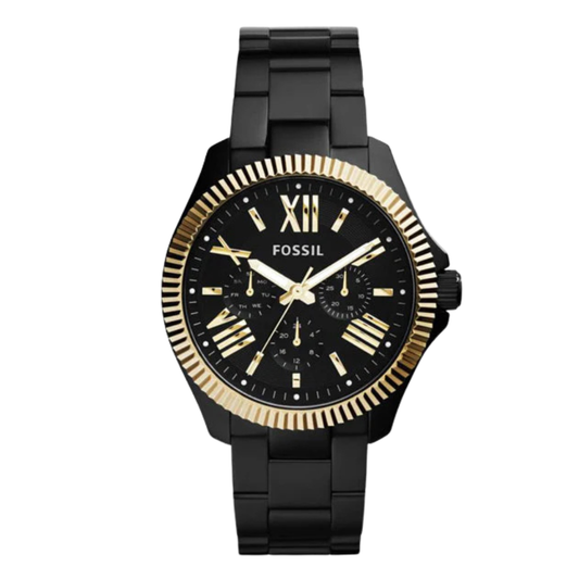 Picture of Fossil Cecile Black Stainless Steel Black Dial Quartz Watch for Ladies - AM4606 - Available at Raja Sahib