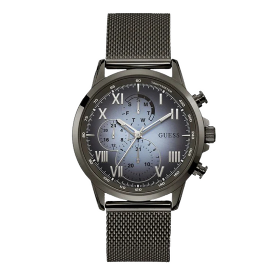 Guess Porter Black Mesh Bracelet Multi Color Dial Chronograph Quartz Watch for Gents - W1310G3