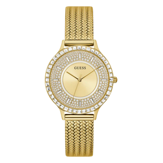 Guess Willow Gold Stainless Steel Silver Dial Quartz Watch for Ladies - W0836L3
