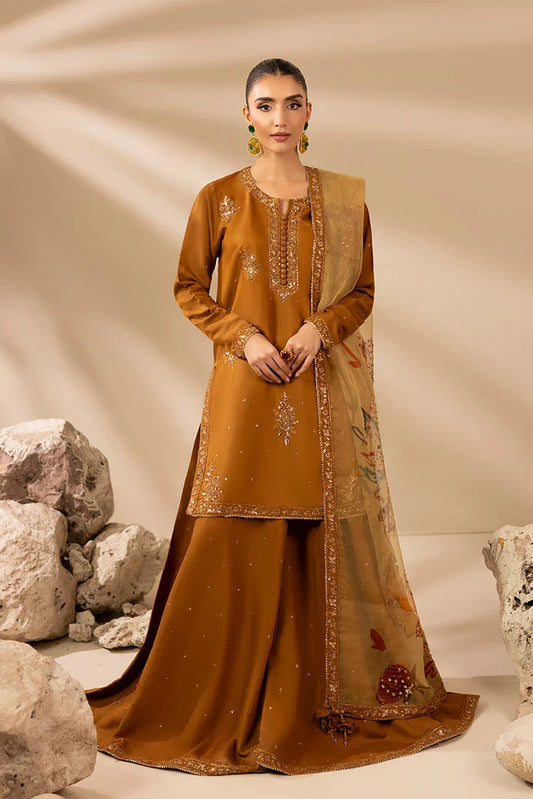 Picture of 3-PC Stitched Embroidered Suit - Available at Raja Sahib