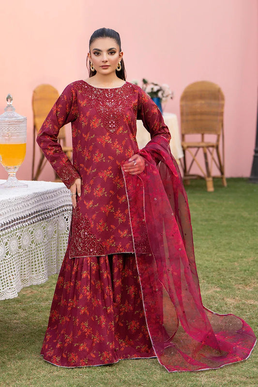 Picture of Ellena - 3-PC Stitched Embroidered Suit - Available at Raja Sahib