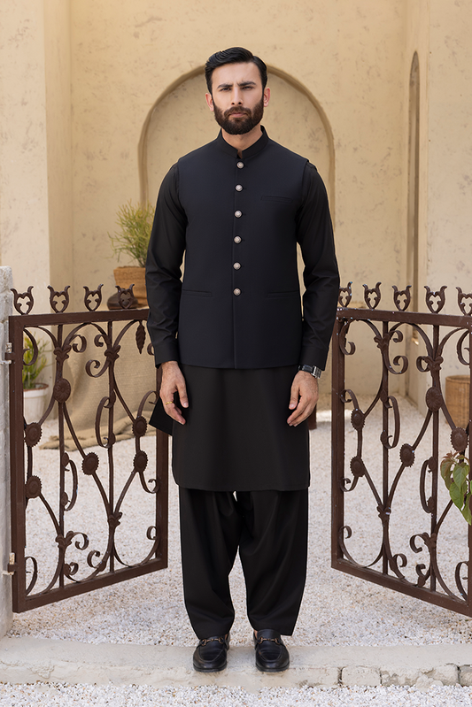 Black Pearl - Signature Series | Black Waistcoat