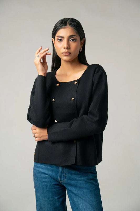 Picture of Ellena - Full Sleeves Cardigan - Available at Raja Sahib