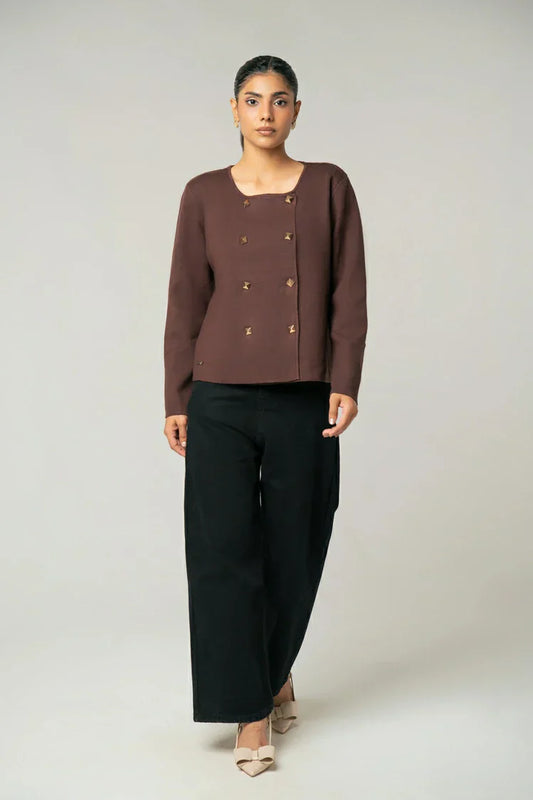 Picture of Ellena - Full Sleeves Cardigan - Available at Raja Sahib