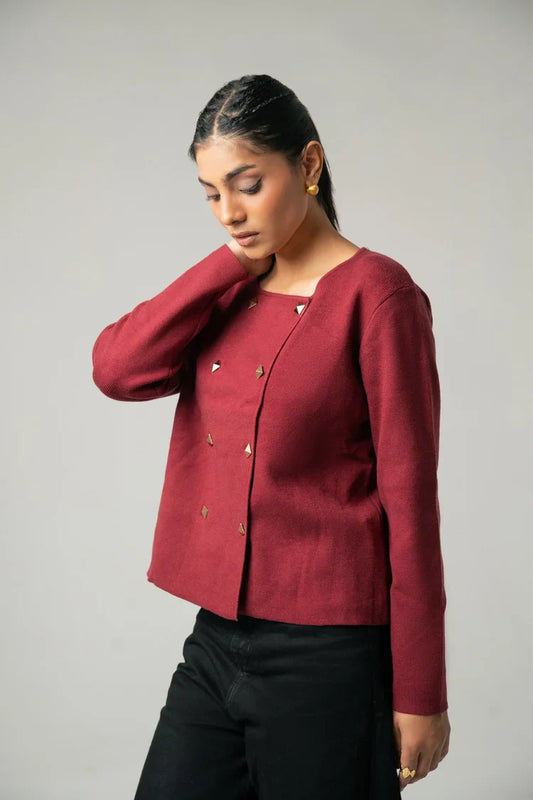 Picture of Full Sleeves Cardigan - Available at Raja Sahib