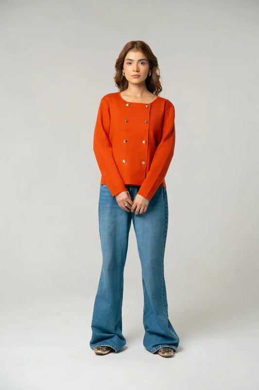 Picture of Ellena - Full Sleeves Cardigan - Available at Raja Sahib