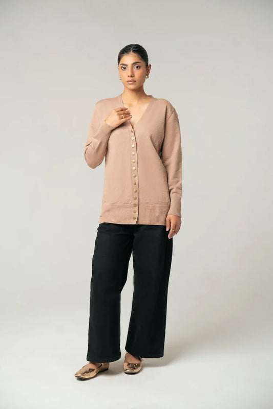 Picture of Ellena - V-Neck Knit Sweater - Available at Raja Sahib