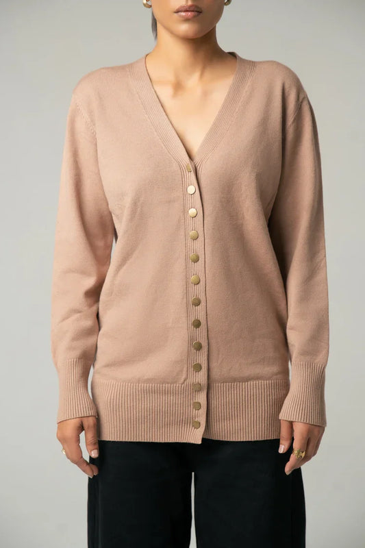 Picture of Ellena - V-Neck Knit Sweater - Available at Raja Sahib