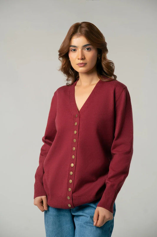 Picture of V-Neck Knit Sweater - Available at Raja Sahib