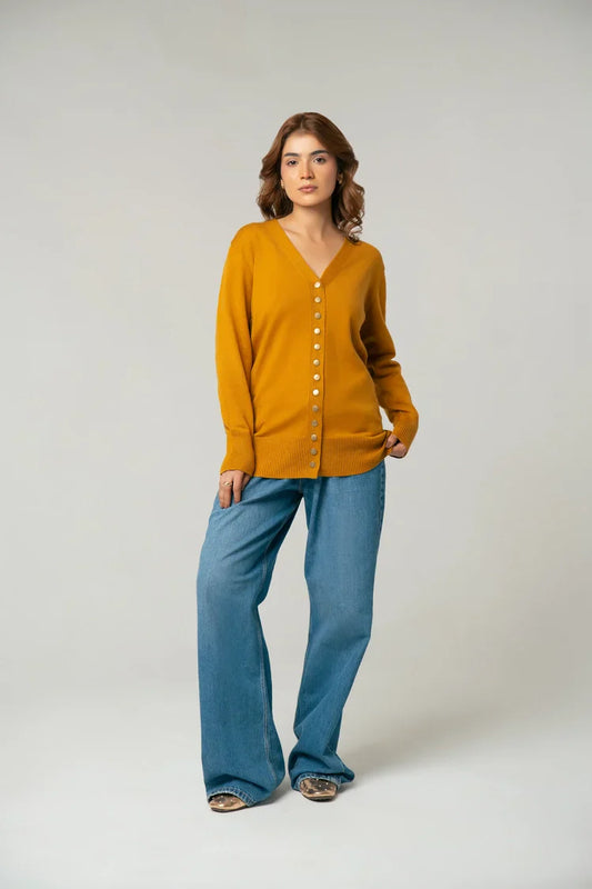 Picture of Ellena - V-Neck Knit Sweater - Available at Raja Sahib