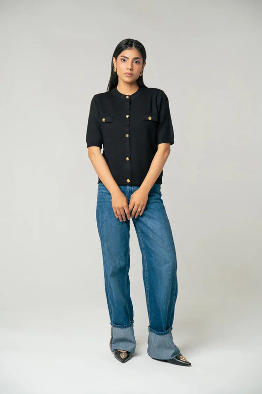 Picture of Ellena - Short Sleeves Cardigan - Available at Raja Sahib