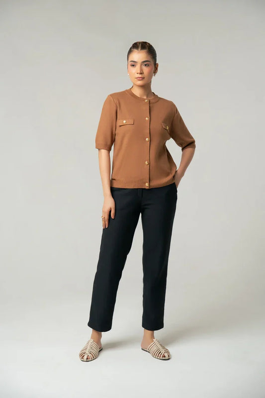Picture of Short Sleeves Cardigan - Available at Raja Sahib