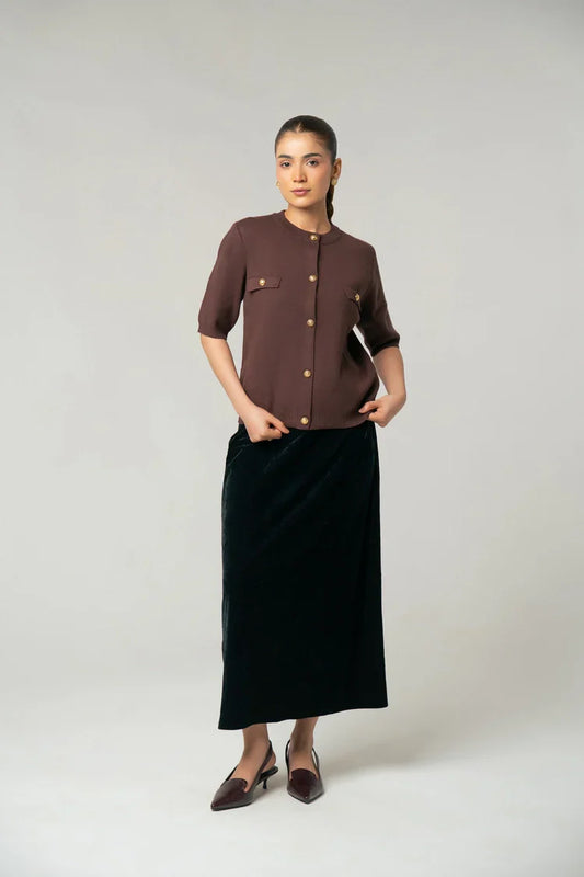 Picture of Ellena - Short Sleeves Cardigan - Available at Raja Sahib