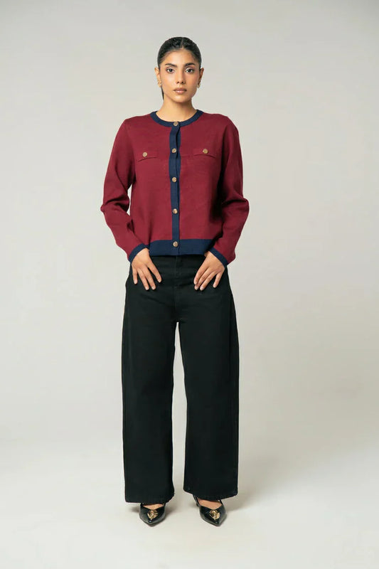 Picture of Regular Fit Knit Cardigan - Available at Raja Sahib