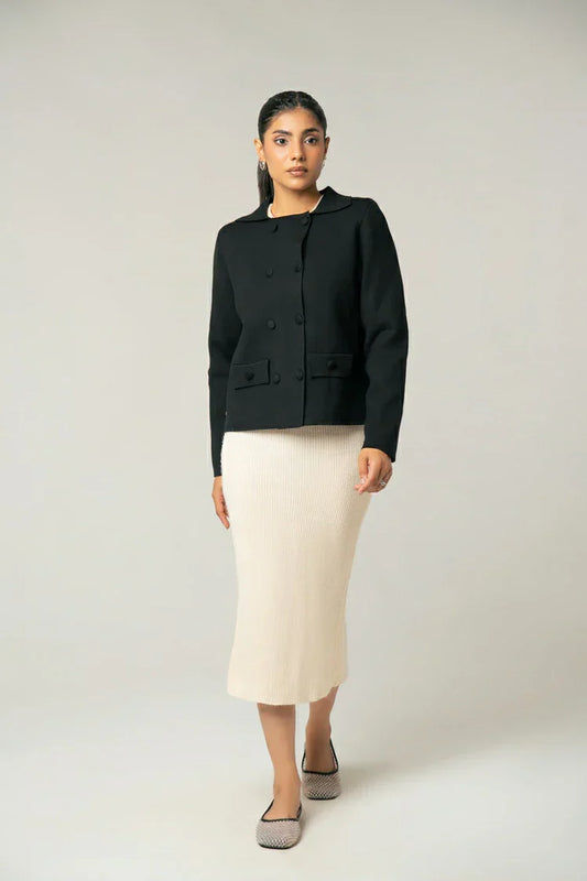 Picture of Collar Knit Cardigan - Available at Raja Sahib