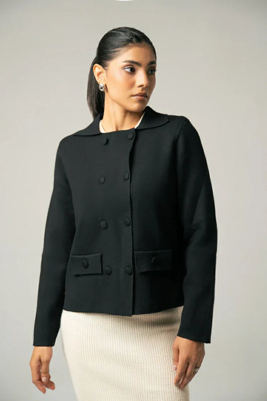 Picture of Collar Knit Cardigan - Available at Raja Sahib