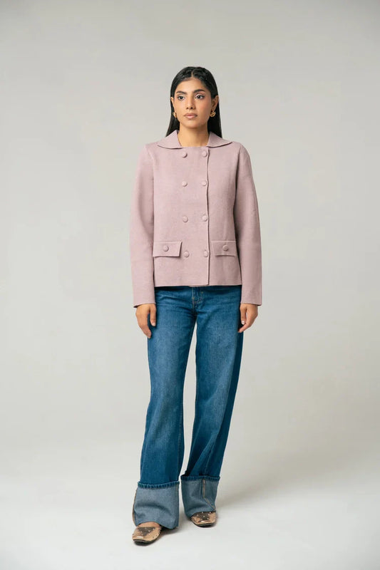 Picture of Collar Knit Cardigan - Available at Raja Sahib