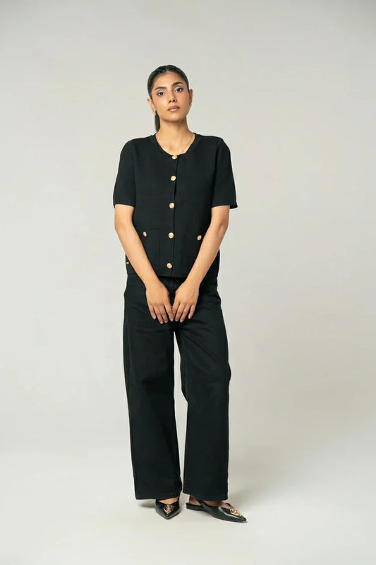 Picture of Short Sleeves Cardigan - Available at Raja Sahib