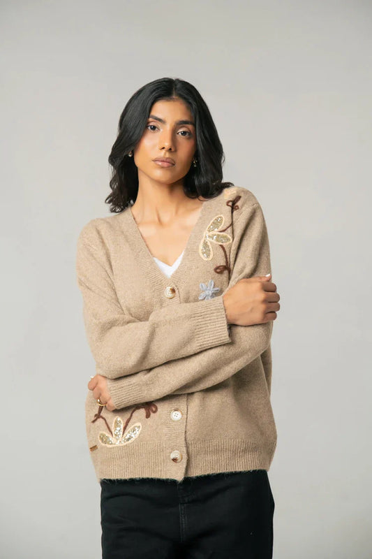 Picture of Embroidered Knit Sweater - Available at Raja Sahib