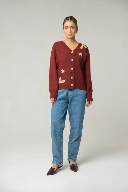 Picture of Embroidered Knit Sweater - Available at Raja Sahib