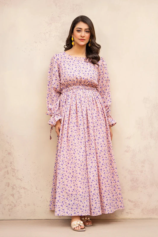 Picture of Ellena - Printed Ladies Maxi Dress - Available at Raja Sahib
