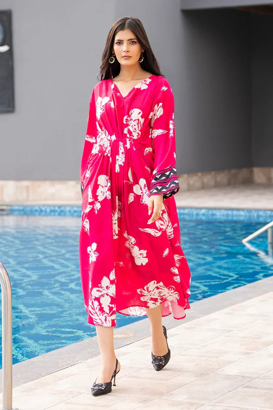 Picture of Ellena - Printed Ladies Maxi Dress - Available at Raja Sahib