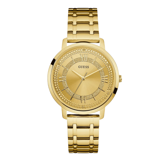 Guess Montauk Gold Stainless Steel Gold Dial Quartz Watch for Ladies - W0933L2