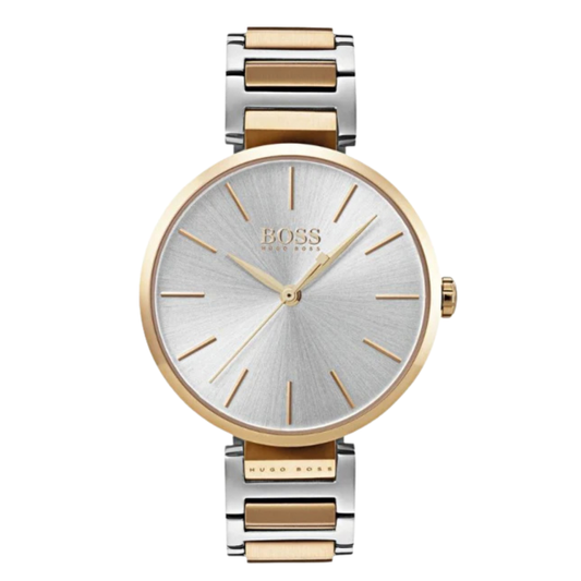Hugo Boss Allusion Two-Tone Stainless Steel Silver Dial Quartz Watch For Ladies - Hugo Boss 1502417