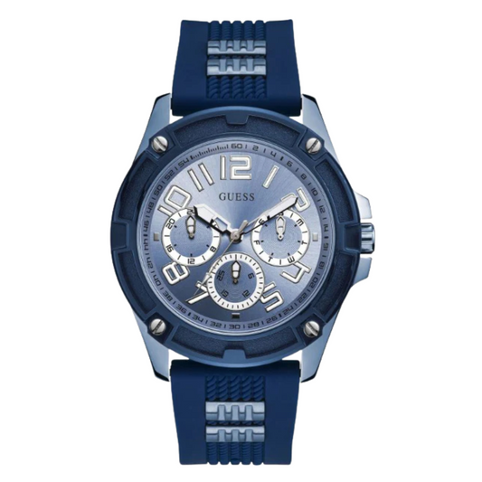 Guess Delta Blue Silicone Strap Blue Dial Quartz Watch for Gents - GW0051G4