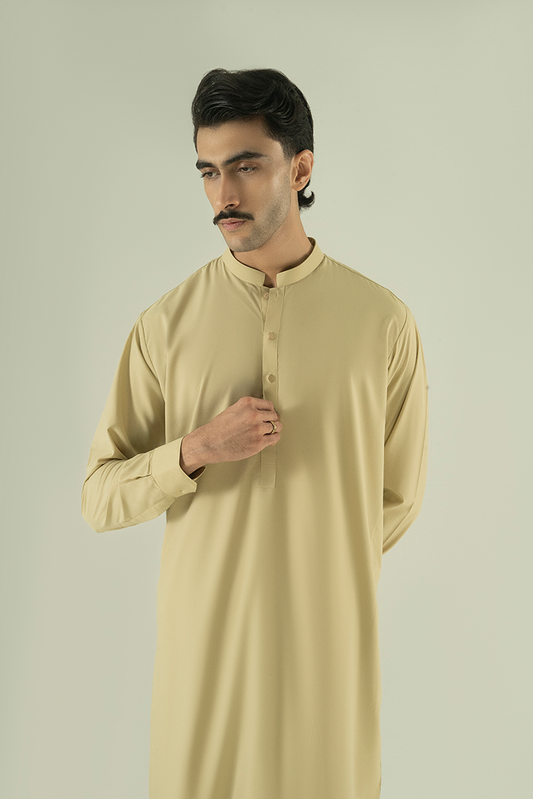 Picture of Black Pearl - Wash & Wear | Green Ban Kameez Shalwar - Available at Raja Sahib