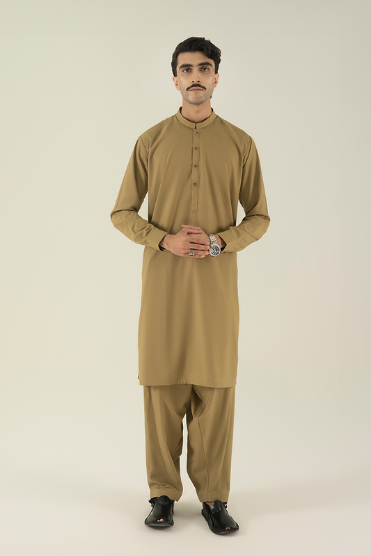 Picture of Black Pearl - Wash & Wear | Mehandi Ban Kameez Shalwar - Available at Raja Sahib