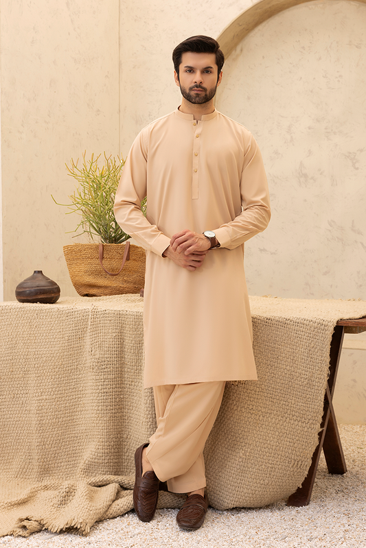 Picture of Black Pearl - Wash & Wear | Skin Ban Shalwar Kameez - Available at Raja Sahib