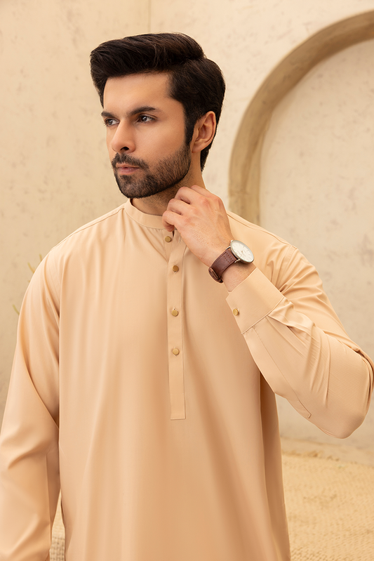 Picture of Black Pearl - Wash & Wear | Skin Ban Shalwar Kameez - Available at Raja Sahib