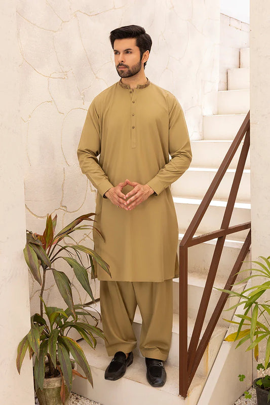 Wash & Wear | Olive Ban Shalwar Kameez