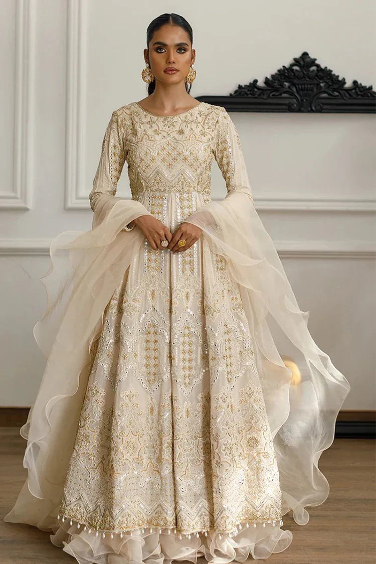 raj embroidered dress Threads & Motifs - Handwork Embroidered Dress With Skirt