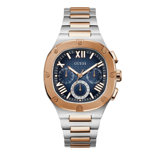 Guess Two-tone Stainless Steel Blue Dial Chronograph Quartz Watch for Gents - GW0572G4
